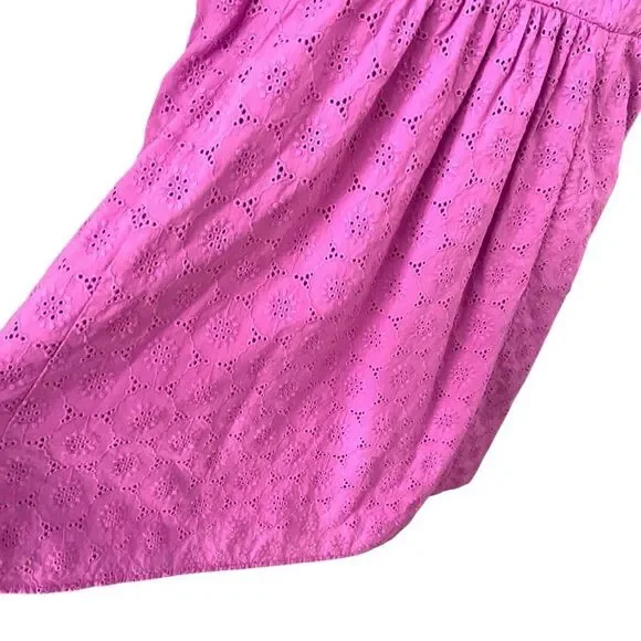 Draper James Maddie Babydoll Dress in Purple Eyelet Cotton Size XS - Picture 9 of 12